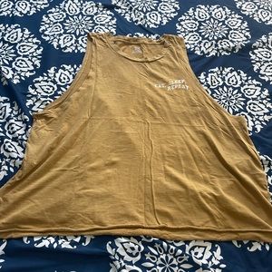 Eat sleep repeat muscle tank top